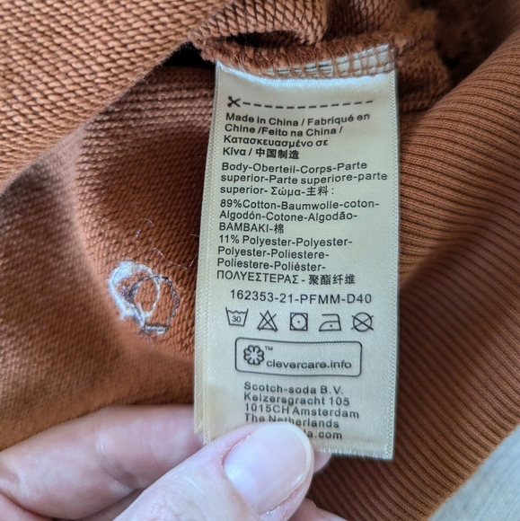 Scotch & Soda men's brown fashion sweatshirt, size XL - Picture 4 of 5